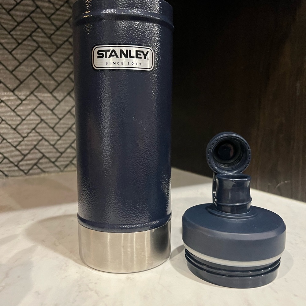 Stanley Midnight Blue Thermos with Silver Accents